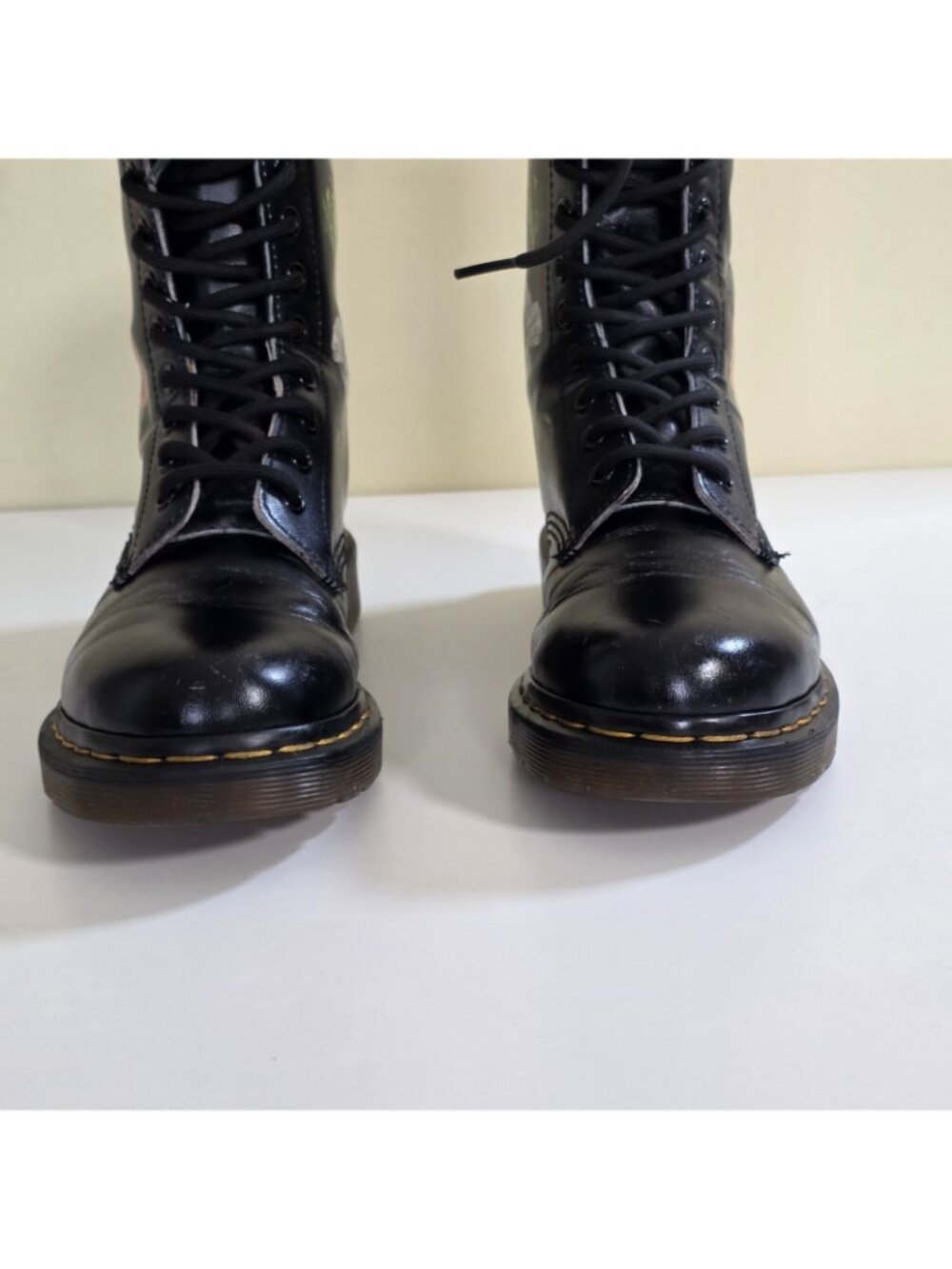 Dr. Martens 1490 Wild Botanics Combat Boots US 6 / UK 4 Black Floral Whimsygoth - Picture 5 of 16